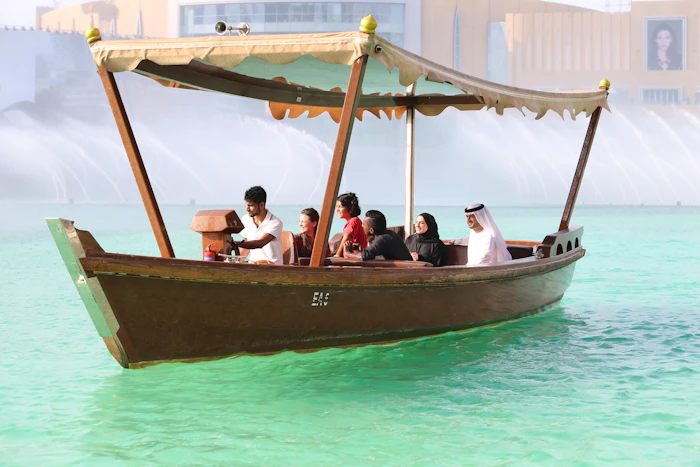 The Dubai Fountain Show and Lake Ride