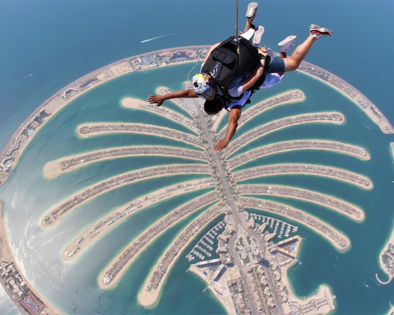 Skydive Dubai - Tandem Skydive at Palm Drop Zone  Discount