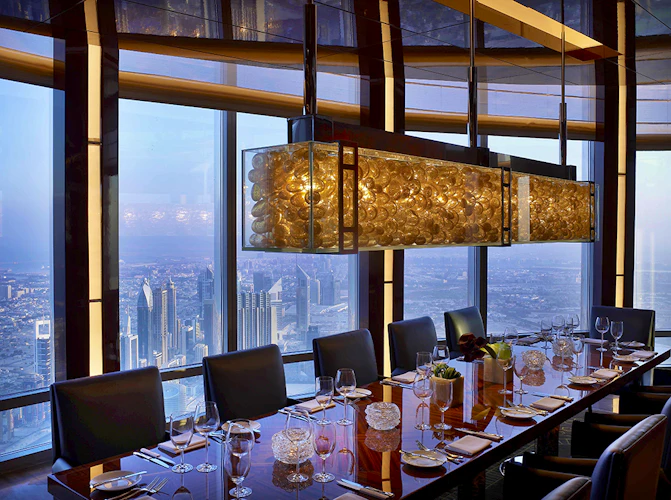 Dine experience at Burj Khalifa - Atmosphere with Discover Dubai by Night Discount