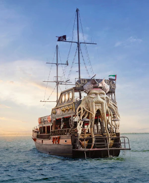 Brunch on a Pirate-Themed Cruise with Swimming Experience at Dubai Canal