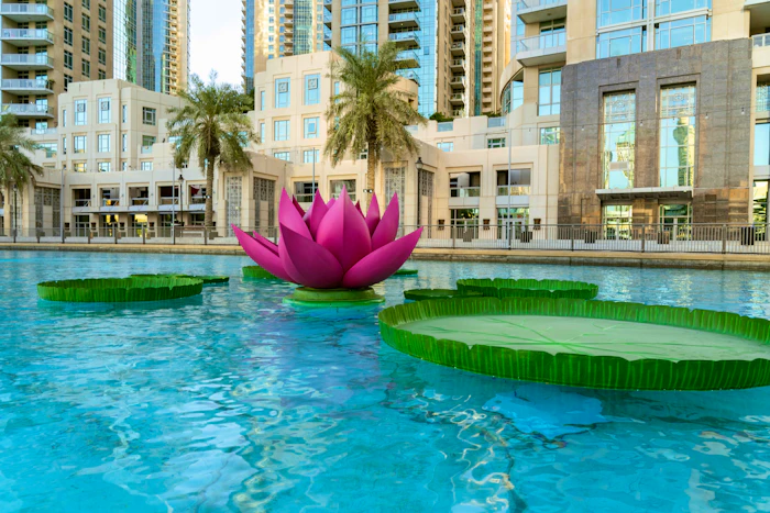 Dubai Fountain Flamingos Boat Experience Location