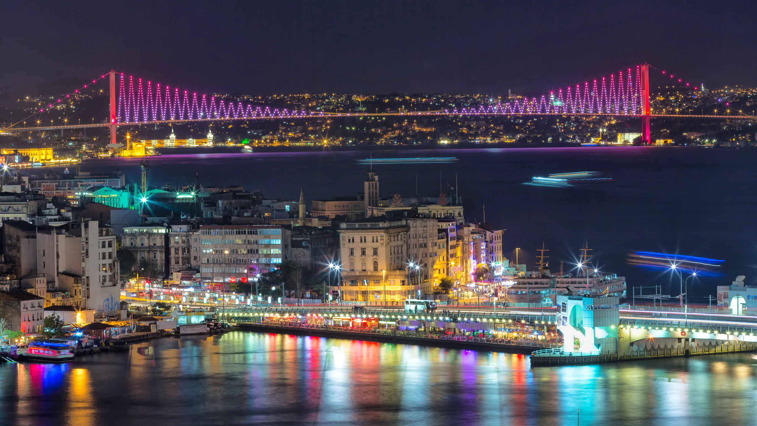 Bosphorus Dinner Cruise with Sightseeing and Show Ticket