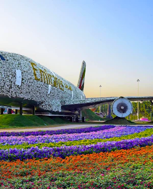 Combo: Miracle Garden and Global Village Tickets  with Transfers
