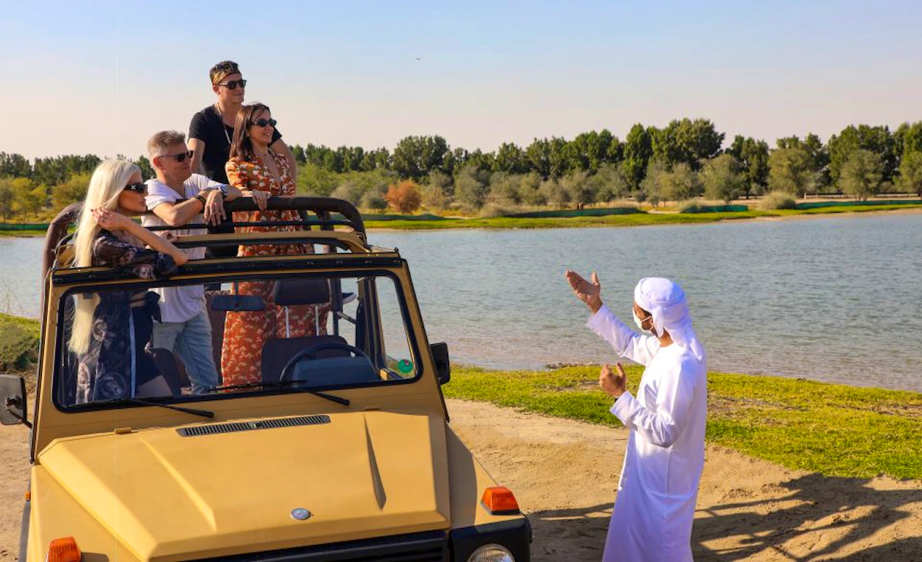 Morning Heritage Safari by Vintage G Class at Al Marmoom Oasis from Dubai Location
