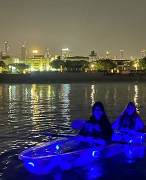 Night Clear Kayak in Dubai 