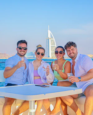 3 Hours Luxury Sharing Yacht Tour of Dubai Harbour with Gourmet Meal